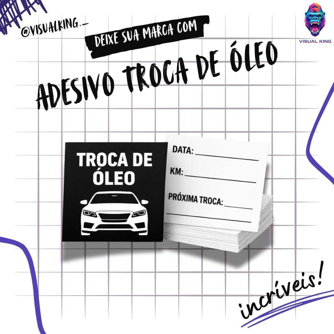 Adesivo Troca de Óleo